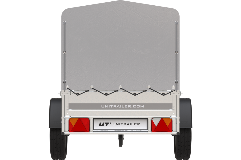 Remorque 750 kg 200 x 125 avec bâche haute et arceau Garden Trailer 201 KIPP