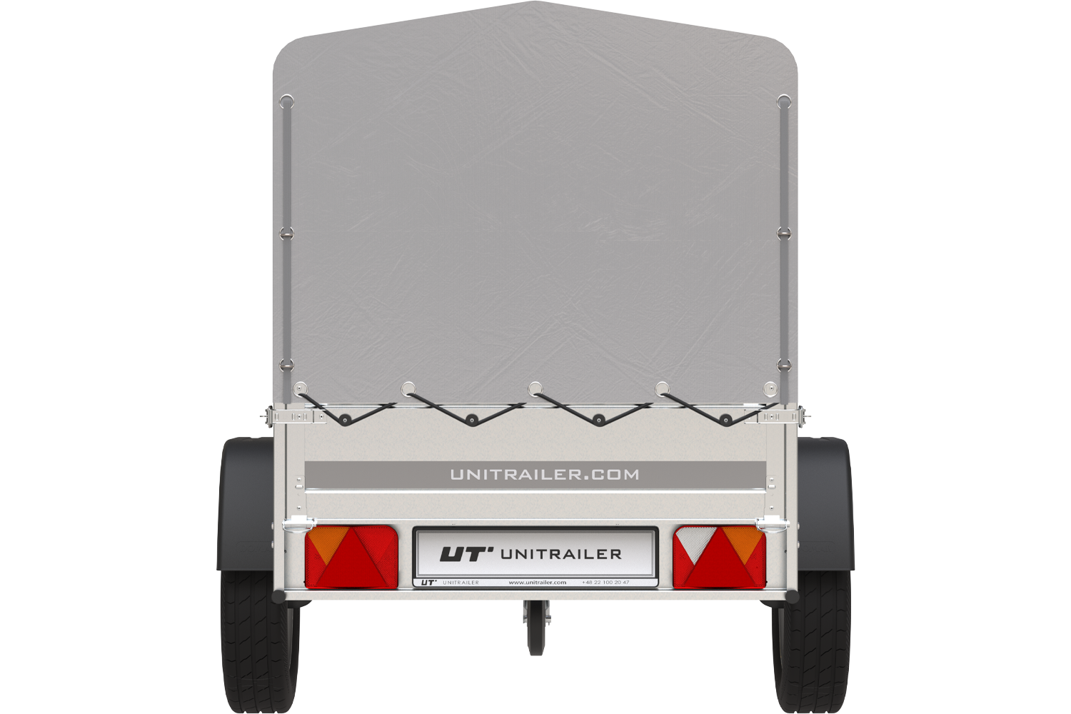 Remorque 750 kg 200 x 125 avec bâche haute et arceau Garden Trailer 201 KIPP