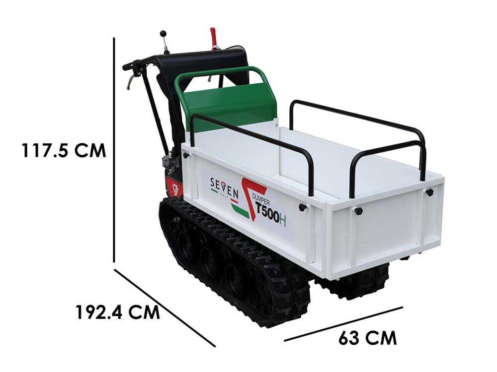 Brouette à chenilles Seven Italy T500H GX - benne extensible - capacité 500 kg