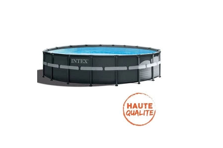 Piscine tubulaire Intex Piscine tubulaire - Ronde - Ultra XTR - 5.49 x 1.32 m - Accessoires Inclus - Gris