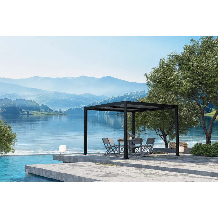 Concept Usine Pergola bioclimatique grise MILOS