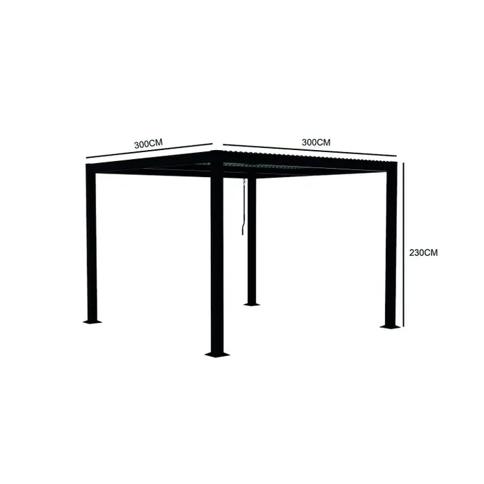 Concept Usine Pergola bioclimatique grise MILOS