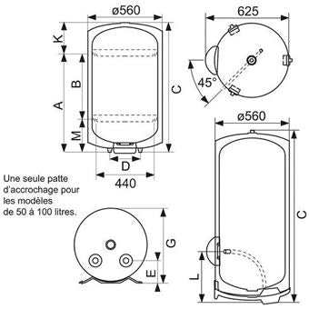 Chauffe-eau vertical stable stéatite SAGEO 300L - ARISTON - 3000593