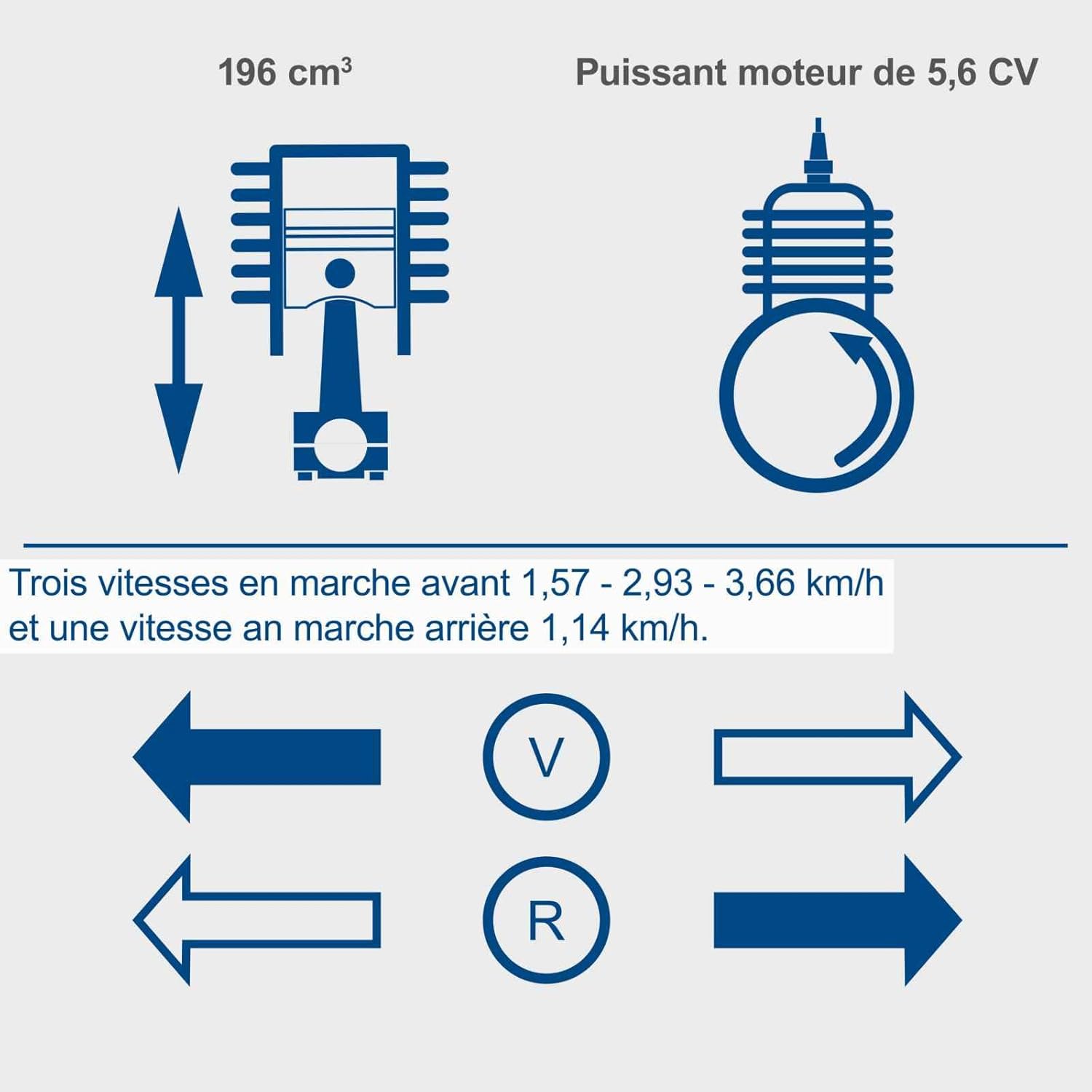 Brouette à chenilles DP5000 benne basculante 196CC Scheppach