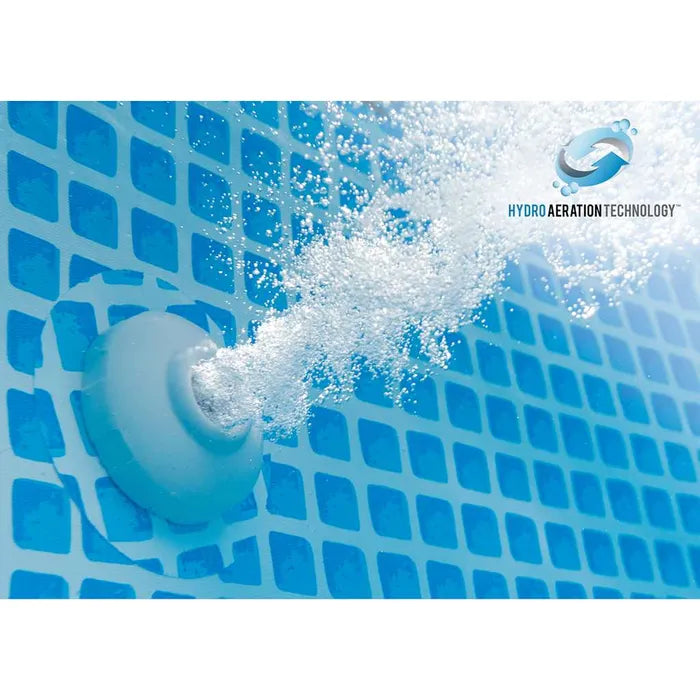 INTEX Aufstellpool-Set Graphitgraue Platte 478x124 cm