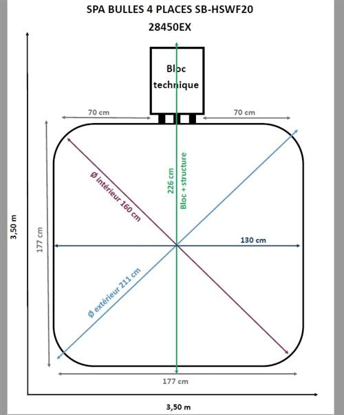 Spa gonflable Intex Spa gonflable Ardoise 173 173 71 cm 4 places Carré 28450EX