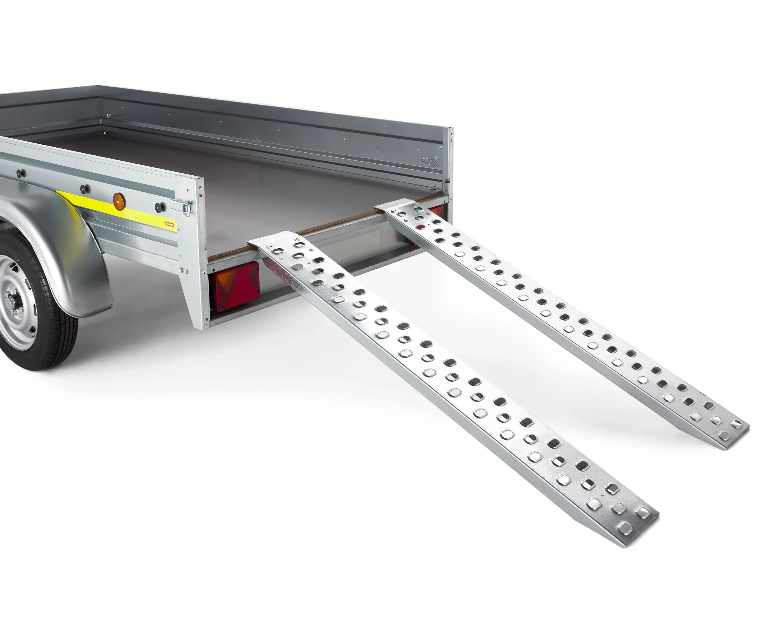 Remorque double essieux Trigano TR901522 280kg + roue jockey + bâchet et rehausses