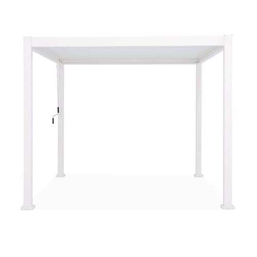 Pergola bioclimatique aluminium blanc Triomphe 3x3 m lames orientables