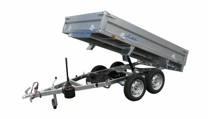 Remorque benne LIDER 39560 avec roue de secours.