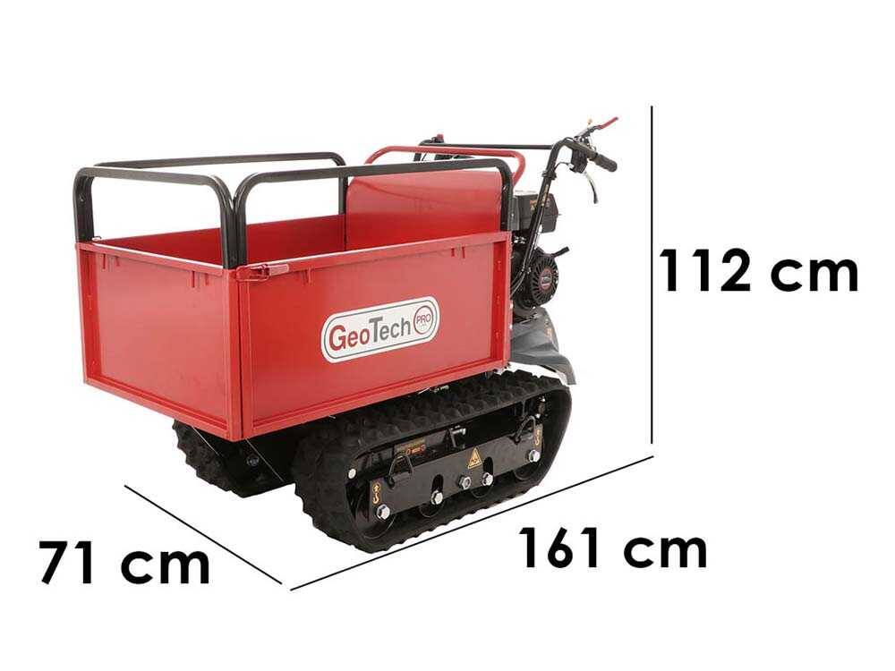 Brouette à chenilles GeotechPro GeoPorter H-540E Hydro - Caisson extensible hydraulique