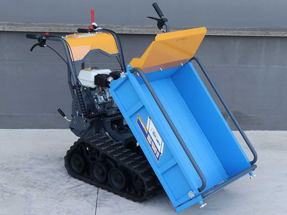 Brouette motorisée à chenilles EuroMech EM400H-Agri - Caisson extensible avec charge de 400 kg