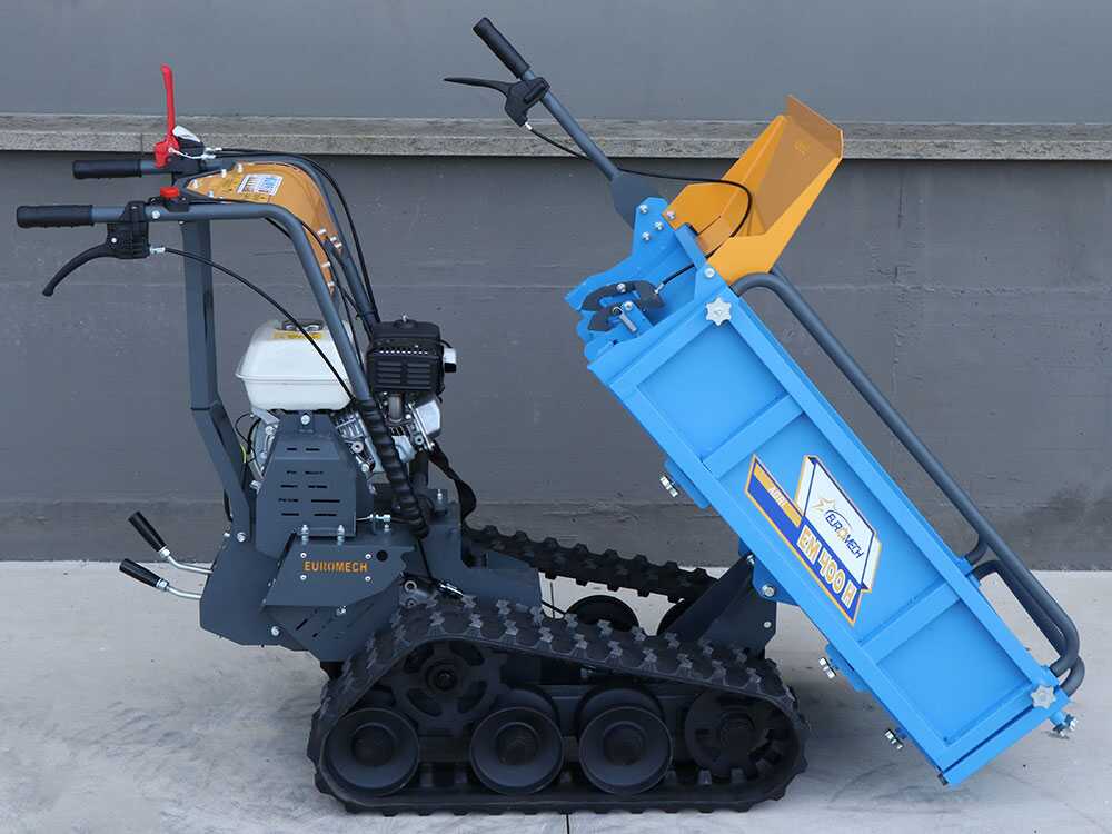 Brouette motorisée à chenilles EuroMech EM400H-Agri - Caisson extensible avec charge de 400 kg
