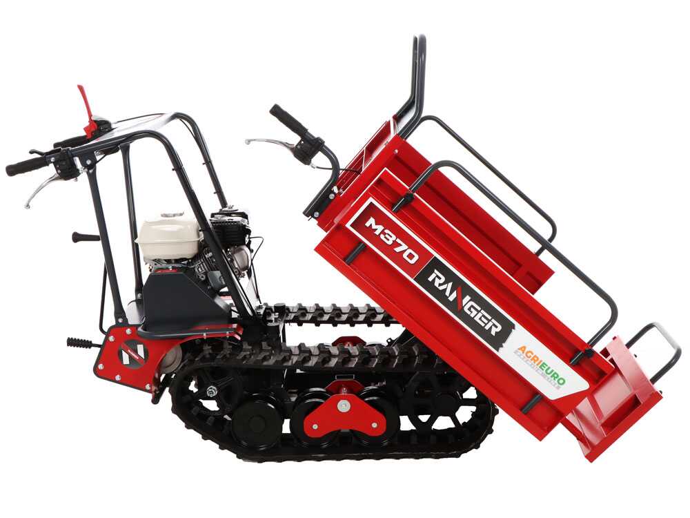 AgriEuro Premium Brouette motorisée à chenilles extensible Ranger M370
