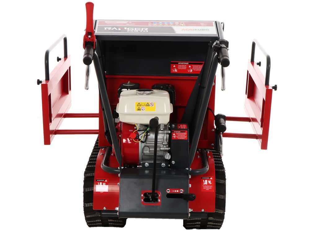 AgriEuro Premium Brouette motorisée à chenilles extensible Ranger M370