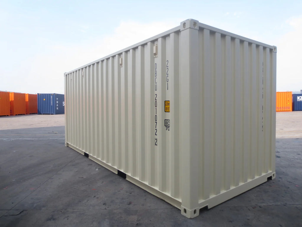 20 Fuß cremeweißer Versandcontainer, 1. Reise 