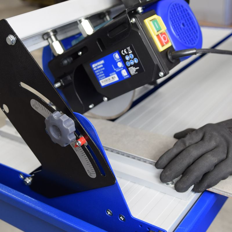 Coupe Carreaux Professionnel Électrique 800W Disque Inclus Ø200mm Sur Pieds Steiner.