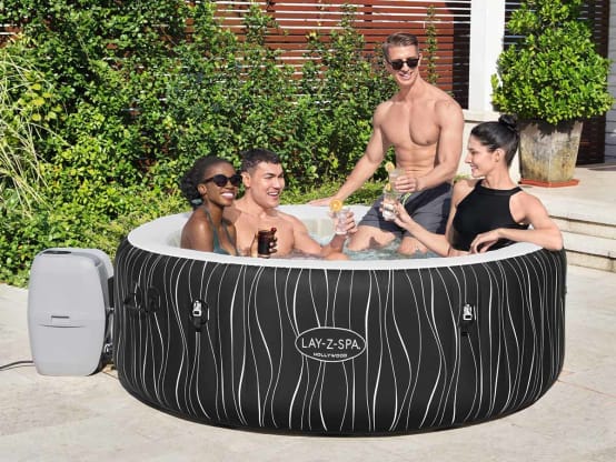 Lay-Z-Spa Hollywood Round Airjet Aufblasbarer Whirlpool 4/6 Sitze - Bestway