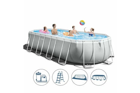 Intex Prism Frame Ovales Rohrbecken 6,10 x 3,05 m 