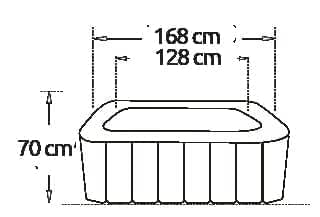 Netspa Aspen 4-Sitzer aufblasbares Spa