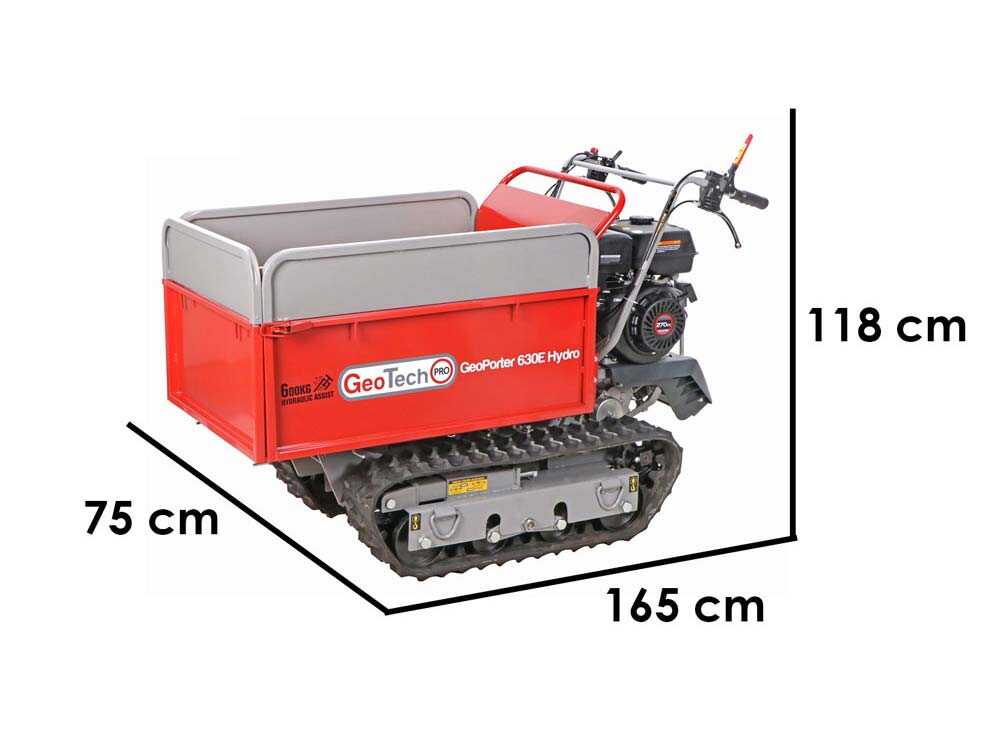 GeoTech-Pro GeotechPro GeoPorter 630E Hydro Brouette à moteur sur chenilles