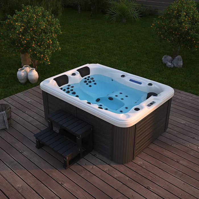 HOME DELUXE Outdoor-Whirlpool 'BEACH PLUS' >Version: Plus Thermoabdeckung und Treppe