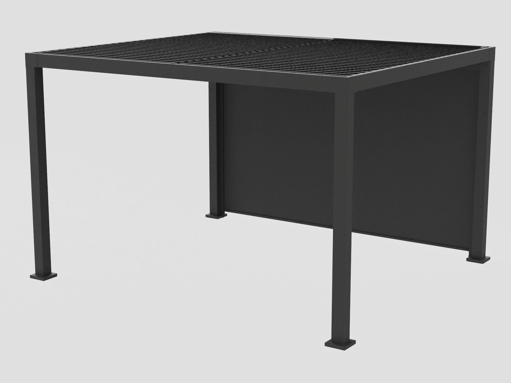 Pergola bioclimatique en aluminium 3,13x3,58m anthracite Climat naturel