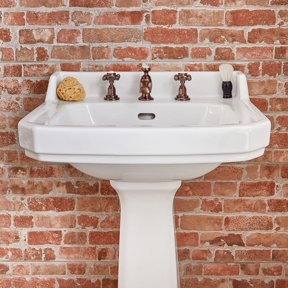 Hudson Reed Lavabo sur Colonne Rétro 3 Trous