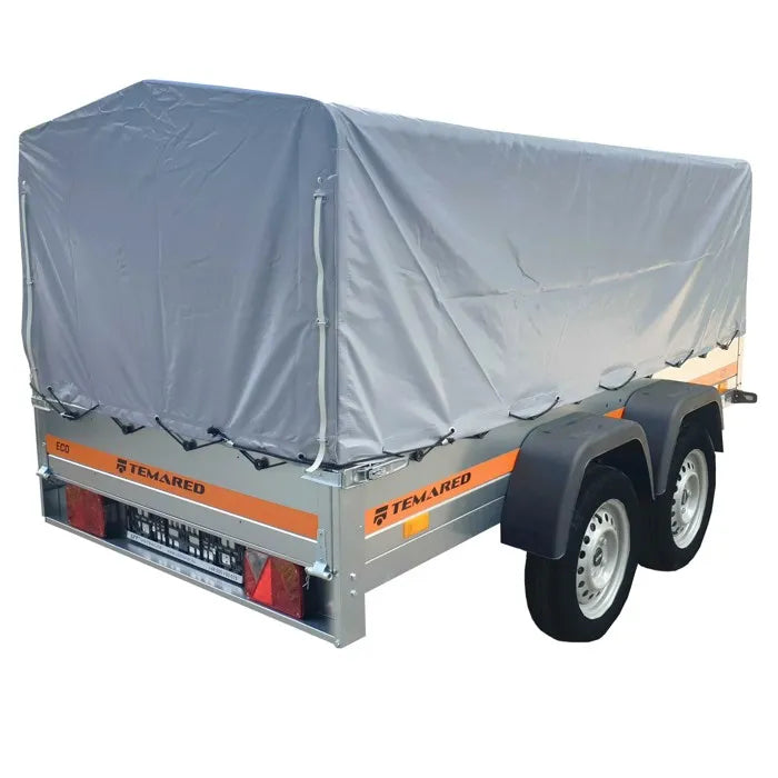 Remorque bâchée basculante double essieu Tema 263X125cm Eco2612/2 Kipp