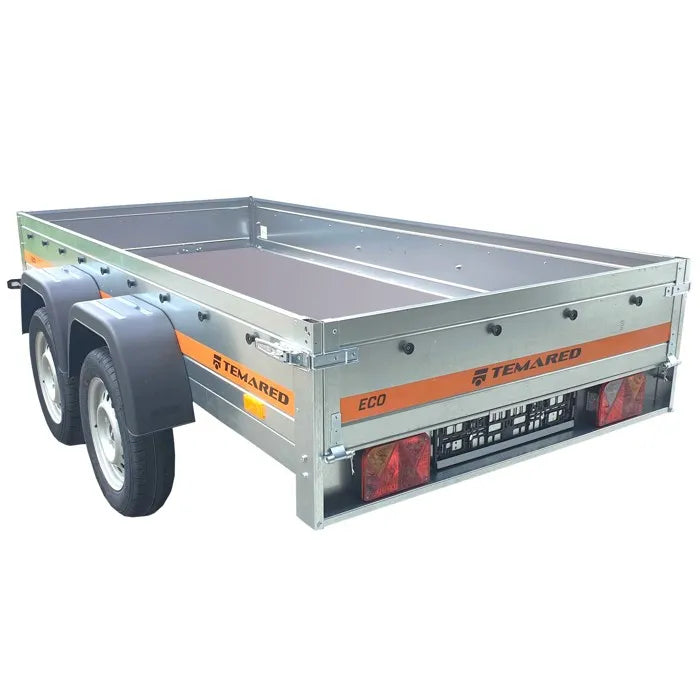 Remorque bâchée basculante double essieu Tema 263X125cm Eco2612/2 Kipp