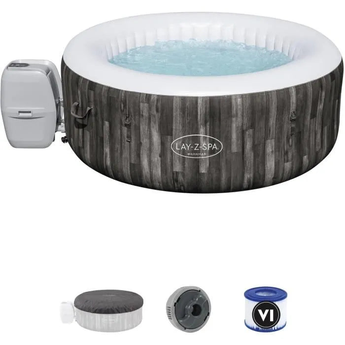 Spa gonflable BESTWAY - Lay-Z-Spa Bahamas - 180 x 66 cm - 2 à 4 places - Rond