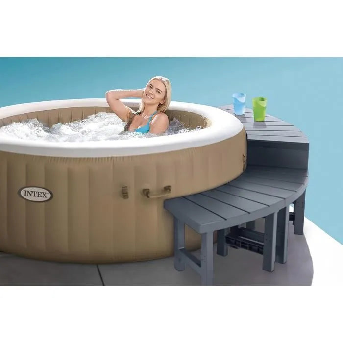 Intex Baltik 6-Sitzer runder aufblasbarer Whirlpool 
